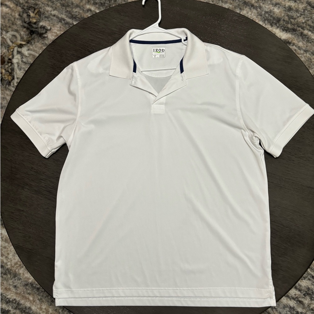 IZOD Mens Golf shirt white Like New